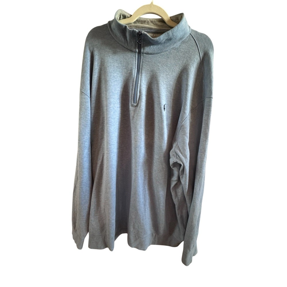 Polo Ralph Lauren Light Blue 1/4 Zip Long Sleeve Pullover Sweater Big/Tall 3XLT